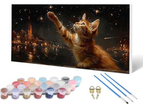 Malen Nach Zahlen Katze Malen Nach Zahlen Erwachsene Sternenhimmel 70X140 CM, DIY Paint by Numbers Bastelset Erwachsene Anfänger mit 3 Pinsel und Acrylfarben & Leinwand für Wanddeko -lsy25063GBL Malen Nach Zahlen Katze Malen Nach Zahlen Erwachsene Sternenhimmel 70X140 CM, DIY Paint by Numbers Bastelset Erwachsene Anfänger mit 3 Pinsel und Acrylfarben & Leinwand für Wanddeko -lsy25063GBL von LUESUAYN