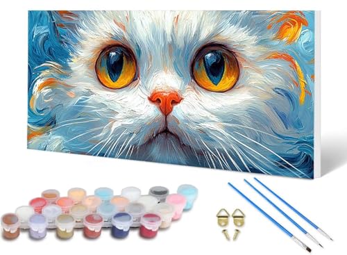 Malen Nach Zahlen Katze Malen Nach Zahlen Erwachsene Tier 70 x 140 cm, DIY Paint by Numbers Bastelset Erwachsene Anfänger mit 3 Pinsel und Acrylfarben & Knitterfreie Leinwand für Wanddeko -lsy25067P Malen Nach Zahlen Katze Malen Nach Zahlen Erwachsene Tier 70 x 140 cm, DIY Paint by Numbers Bastelset Erwachsene Anfänger mit 3 Pinsel und Acrylfarben & Knitterfreie Leinwand für Wanddeko -lsy25067P von LUESUAYN