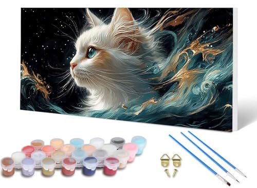 Malen Nach Zahlen Katze Malen Nach Zahlen Erwachsene Tier 70X140 CM, DIY Paint by Numbers Bastelset Erwachsene Anfänger mit 3 Pinsel und Acrylfarben & Knitterfreie Leinwand für Wanddeko -lsy2506C7 Malen Nach Zahlen Katze Malen Nach Zahlen Erwachsene Tier 70X140 CM, DIY Paint by Numbers Bastelset Erwachsene Anfänger mit 3 Pinsel und Acrylfarben & Knitterfreie Leinwand für Wanddeko -lsy2506C7 von LUESUAYN