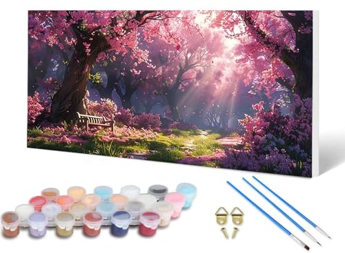 Malen Nach Zahlen Kirschblüten Malen Nach Zahlen Erwachsene Landschaft 70X140 CM, DIY Paint by Numbers Bastelset Erwachsene Anfänger mit 3 Pinsel und Acrylfarben & Leinwand für Wanddeko -lsy250675 Malen Nach Zahlen Kirschblüten Malen Nach Zahlen Erwachsene Landschaft 70X140 CM, DIY Paint by Numbers Bastelset Erwachsene Anfänger mit 3 Pinsel und Acrylfarben & Leinwand für Wanddeko -lsy250675 von LUESUAYN