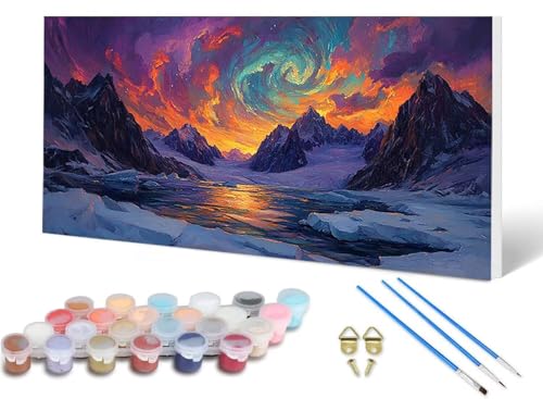 Malen Nach Zahlen Landschaft Malen Nach Zahlen Erwachsene Sternenhimmel 50 x 100 cm, DIY Paint by Numbers Bastelset Erwachsene Anfänger mit 3 Pinsel und Acrylfarben & Leinwand für Wanddeko -lsy2506E6 Malen Nach Zahlen Landschaft Malen Nach Zahlen Erwachsene Sternenhimmel 50 x 100 cm, DIY Paint by Numbers Bastelset Erwachsene Anfänger mit 3 Pinsel und Acrylfarben & Leinwand für Wanddeko -lsy2506E6 von LUESUAYN