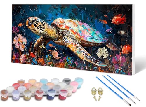 Malen Nach Zahlen Meeresschildkröten Malen Nach Zahlen Erwachsene Tier 100X300 CM, DIY Paint by Numbers Bastelset Erwachsene Anfänger mit 3 Pinsel und Acrylfarben & Leinwand für Wanddeko -lsy2506Q1 Malen Nach Zahlen Meeresschildkröten Malen Nach Zahlen Erwachsene Tier 100X300 CM, DIY Paint by Numbers Bastelset Erwachsene Anfänger mit 3 Pinsel und Acrylfarben & Leinwand für Wanddeko -lsy2506Q1 von LUESUAYN