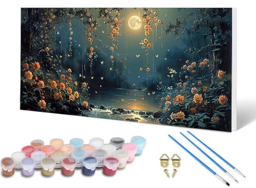 Malen Nach Zahlen Mond Malen Nach Zahlen Erwachsene Landschaft 100X300CM, DIY Paint by Numbers Bastelset Erwachsene Anfänger mit 3 Pinsel und Acrylfarben & Leinwand für Wanddeko, Geschenke -lsy250690 Malen Nach Zahlen Mond Malen Nach Zahlen Erwachsene Landschaft 100X300CM, DIY Paint by Numbers Bastelset Erwachsene Anfänger mit 3 Pinsel und Acrylfarben & Leinwand für Wanddeko, Geschenke -lsy250690 von LUESUAYN