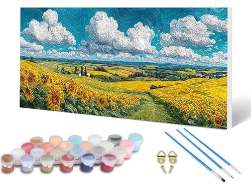 Malen Nach Zahlen Natur Malen Nach Zahlen Erwachsene Sonnenblume 100X300 CM, DIY Paint by Numbers Bastelset Erwachsene Anfänger mit 3 Pinsel und Acrylfarben & Leinwand für Wanddeko -lsy2506WQEO Malen Nach Zahlen Natur Malen Nach Zahlen Erwachsene Sonnenblume 100X300 CM, DIY Paint by Numbers Bastelset Erwachsene Anfänger mit 3 Pinsel und Acrylfarben & Leinwand für Wanddeko -lsy2506WQEO von LUESUAYN