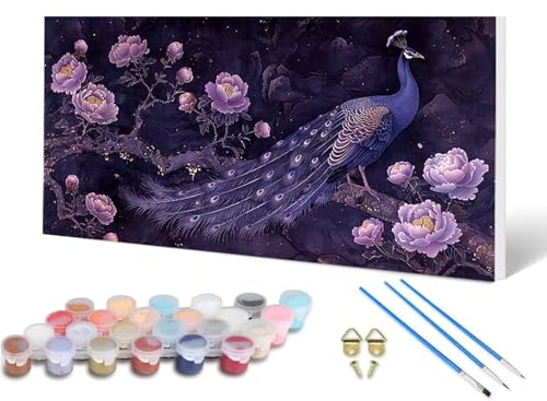 Malen Nach Zahlen Pfau Malen Nach Zahlen Erwachsene Blume 100 x 300 cm, DIY Paint by Numbers Bastelset Erwachsene Anfänger mit 3 Pinsel und Acrylfarben & Knitterfreie Leinwand für Wanddeko -lsy25061V Malen Nach Zahlen Pfau Malen Nach Zahlen Erwachsene Blume 100 x 300 cm, DIY Paint by Numbers Bastelset Erwachsene Anfänger mit 3 Pinsel und Acrylfarben & Knitterfreie Leinwand für Wanddeko -lsy25061V von LUESUAYN