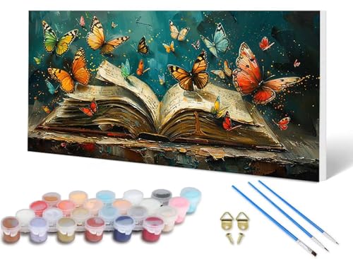 Malen Nach Zahlen Schmetterling Malen Nach Zahlen Erwachsene Buch 100X300 CM, DIY Paint by Numbers Bastelset Erwachsene Anfänger mit 3 Pinsel und Acrylfarben & Leinwand für Wanddeko -lsy2506J3GI Malen Nach Zahlen Schmetterling Malen Nach Zahlen Erwachsene Buch 100X300 CM, DIY Paint by Numbers Bastelset Erwachsene Anfänger mit 3 Pinsel und Acrylfarben & Leinwand für Wanddeko -lsy2506J3GI von LUESUAYN