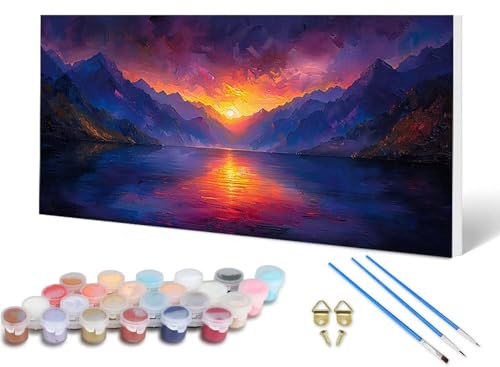 Malen Nach Zahlen Sonnenuntergang Malen Nach Zahlen Erwachsene Berg 30X60 CM, DIY Paint by Numbers Bastelset Erwachsene Anfänger mit 3 Pinsel und Acrylfarben & Leinwand für Wanddeko -lsy2506HU03 Malen Nach Zahlen Sonnenuntergang Malen Nach Zahlen Erwachsene Berg 30X60 CM, DIY Paint by Numbers Bastelset Erwachsene Anfänger mit 3 Pinsel und Acrylfarben & Leinwand für Wanddeko -lsy2506HU03 von LUESUAYN