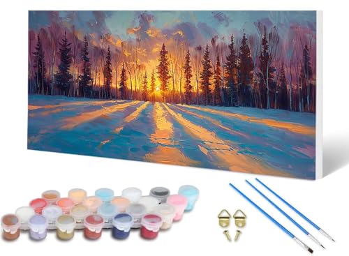 Malen Nach Zahlen Sonnenuntergang Malen Nach Zahlen Erwachsene Landschaft 100X300CM, DIY Paint by Numbers Bastelset Erwachsene Anfänger mit 3 Pinsel und Acrylfarben & Leinwand für Wanddeko -lsy2506S3 Malen Nach Zahlen Sonnenuntergang Malen Nach Zahlen Erwachsene Landschaft 100X300CM, DIY Paint by Numbers Bastelset Erwachsene Anfänger mit 3 Pinsel und Acrylfarben & Leinwand für Wanddeko -lsy2506S3 von LUESUAYN