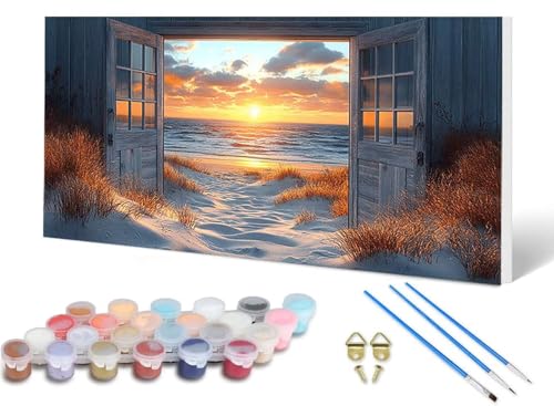 Malen Nach Zahlen Sonnenuntergang Malen Nach Zahlen Erwachsene Strand 70 x 140 cm, DIY Paint by Numbers Bastelset Erwachsene Anfänger mit 3 Pinsel und Acrylfarben & Leinwand für Wanddeko -lsy2506GI Malen Nach Zahlen Sonnenuntergang Malen Nach Zahlen Erwachsene Strand 70 x 140 cm, DIY Paint by Numbers Bastelset Erwachsene Anfänger mit 3 Pinsel und Acrylfarben & Leinwand für Wanddeko -lsy2506GI von LUESUAYN