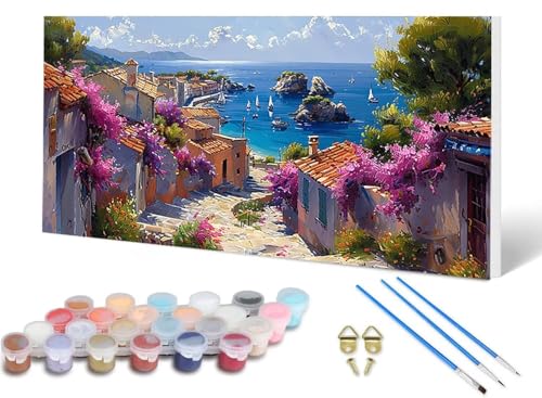 Malen Nach Zahlen Stadt Malen Nach Zahlen Erwachsene Landschaft 100X300 CM, DIY Paint by Numbers Bastelset Erwachsene Anfänger mit 3 Pinsel und Acrylfarben & Leinwand für Wanddeko, Geschenke -lsy2563U Malen Nach Zahlen Stadt Malen Nach Zahlen Erwachsene Landschaft 100X300 CM, DIY Paint by Numbers Bastelset Erwachsene Anfänger mit 3 Pinsel und Acrylfarben & Leinwand für Wanddeko, Geschenke -lsy2563U von LUESUAYN