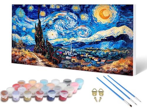 Malen Nach Zahlen Sternenhimmel Malen Nach Zahlen Erwachsene Landschaft 100X300 CM, DIY Paint by Numbers Bastelset Erwachsene Anfänger mit 3 Pinsel und Acrylfarben & Leinwand für Wanddeko -lsy25062W Malen Nach Zahlen Sternenhimmel Malen Nach Zahlen Erwachsene Landschaft 100X300 CM, DIY Paint by Numbers Bastelset Erwachsene Anfänger mit 3 Pinsel und Acrylfarben & Leinwand für Wanddeko -lsy25062W von LUESUAYN