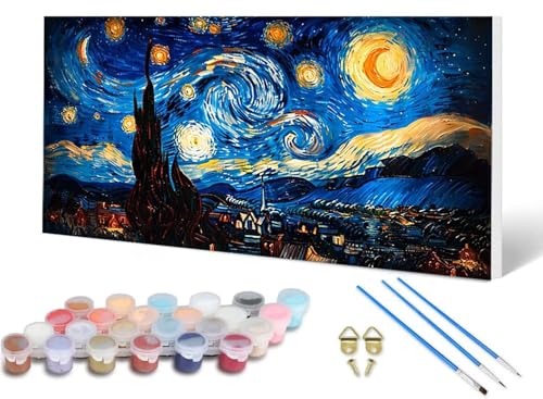 Malen Nach Zahlen Sternenhimmel Malen Nach Zahlen Erwachsene Landschaft 50X100 CM, DIY Paint by Numbers Bastelset Erwachsene Anfänger mit 3 Pinsel und Acrylfarben & Leinwand für Wanddeko -lsy25060H Malen Nach Zahlen Sternenhimmel Malen Nach Zahlen Erwachsene Landschaft 50X100 CM, DIY Paint by Numbers Bastelset Erwachsene Anfänger mit 3 Pinsel und Acrylfarben & Leinwand für Wanddeko -lsy25060H von LUESUAYN