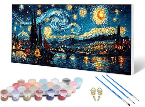 Malen Nach Zahlen Sternenhimmel Malen Nach Zahlen Erwachsene Landschaft 70 x 140 cm, DIY Paint by Numbers Bastelset Erwachsene Anfänger mit 3 Pinsel und Acrylfarben & Leinwand für Wanddeko -lsy250658 Malen Nach Zahlen Sternenhimmel Malen Nach Zahlen Erwachsene Landschaft 70 x 140 cm, DIY Paint by Numbers Bastelset Erwachsene Anfänger mit 3 Pinsel und Acrylfarben & Leinwand für Wanddeko -lsy250658 von LUESUAYN