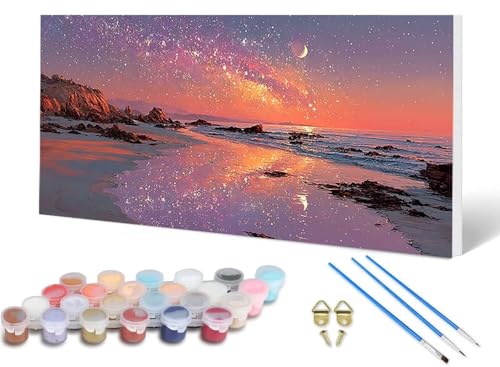 Malen Nach Zahlen Sternenhimmel Malen Nach Zahlen Erwachsene Strand 50X100 CM, DIY Paint by Numbers Bastelset Erwachsene Anfänger mit 3 Pinsel und Acrylfarben & Leinwand für Wanddeko -lsy2506ZV Malen Nach Zahlen Sternenhimmel Malen Nach Zahlen Erwachsene Strand 50X100 CM, DIY Paint by Numbers Bastelset Erwachsene Anfänger mit 3 Pinsel und Acrylfarben & Leinwand für Wanddeko -lsy2506ZV von LUESUAYN