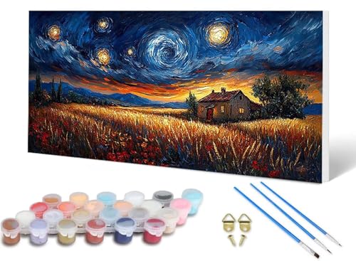 Malen Nach Zahlen Sternenhimmel Malen Nach Zahlen Erwachsene Wiese 30X60 CM, DIY Paint by Numbers Bastelset Erwachsene Anfänger mit 3 Pinsel und Acrylfarben & Leinwand für Wanddeko -lsy25068ZMP Malen Nach Zahlen Sternenhimmel Malen Nach Zahlen Erwachsene Wiese 30X60 CM, DIY Paint by Numbers Bastelset Erwachsene Anfänger mit 3 Pinsel und Acrylfarben & Leinwand für Wanddeko -lsy25068ZMP von LUESUAYN