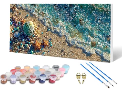 Malen Nach Zahlen Strand Malen Nach Zahlen Erwachsene Hülse 70 x 140 cm, DIY Paint by Numbers Bastelset Erwachsene Anfänger mit 3 Pinsel und Acrylfarben & Knitterfreie Leinwand für Wanddeko -lsy2506LK Malen Nach Zahlen Strand Malen Nach Zahlen Erwachsene Hülse 70 x 140 cm, DIY Paint by Numbers Bastelset Erwachsene Anfänger mit 3 Pinsel und Acrylfarben & Knitterfreie Leinwand für Wanddeko -lsy2506LK von LUESUAYN