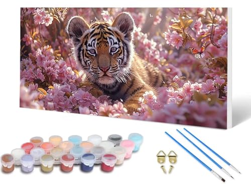 Malen Nach Zahlen Tiger Malen Nach Zahlen Erwachsene Kirschblüten 100 x 300 cm, DIY Paint by Numbers Bastelset Erwachsene Anfänger mit 3 Pinsel und Acrylfarben & Leinwand für Wanddeko -lsy25066N Malen Nach Zahlen Tiger Malen Nach Zahlen Erwachsene Kirschblüten 100 x 300 cm, DIY Paint by Numbers Bastelset Erwachsene Anfänger mit 3 Pinsel und Acrylfarben & Leinwand für Wanddeko -lsy25066N von LUESUAYN