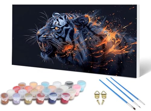 Malen Nach Zahlen Tiger Malen Nach Zahlen Erwachsene Tier 100X300CM, DIY Paint by Numbers Bastelset Erwachsene Anfänger mit 3 Pinsel und Acrylfarben & Knitterfreie Leinwand für Wanddeko -lsy2506RU Malen Nach Zahlen Tiger Malen Nach Zahlen Erwachsene Tier 100X300CM, DIY Paint by Numbers Bastelset Erwachsene Anfänger mit 3 Pinsel und Acrylfarben & Knitterfreie Leinwand für Wanddeko -lsy2506RU von LUESUAYN