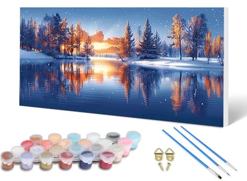 Malen Nach Zahlen Winter Malen Nach Zahlen Erwachsene Wald 100X300 CM, DIY Paint by Numbers Bastelset Erwachsene Anfänger mit 3 Pinsel und Acrylfarben & Knitterfreie Leinwand für Wanddeko -lsy250625 Malen Nach Zahlen Winter Malen Nach Zahlen Erwachsene Wald 100X300 CM, DIY Paint by Numbers Bastelset Erwachsene Anfänger mit 3 Pinsel und Acrylfarben & Knitterfreie Leinwand für Wanddeko -lsy250625 von LUESUAYN