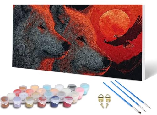 Malen Nach Zahlen Wolf Malen Nach Zahlen Erwachsene Adler 70 x 140 cm, DIY Paint by Numbers Bastelset Erwachsene Anfänger mit 3 Pinsel und Acrylfarben & Knitterfreie Leinwand für Wanddeko -lsy25064Y Malen Nach Zahlen Wolf Malen Nach Zahlen Erwachsene Adler 70 x 140 cm, DIY Paint by Numbers Bastelset Erwachsene Anfänger mit 3 Pinsel und Acrylfarben & Knitterfreie Leinwand für Wanddeko -lsy25064Y von LUESUAYN