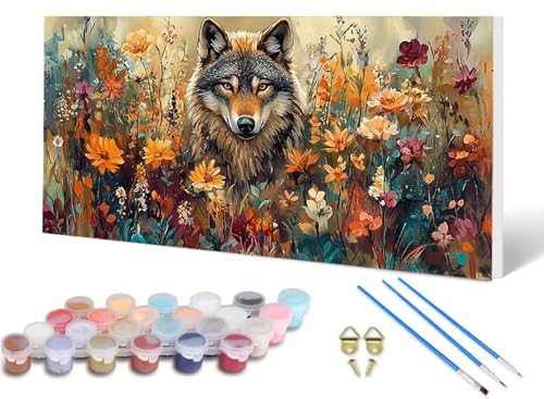 Malen Nach Zahlen Wolf Malen Nach Zahlen Erwachsene Blume 90X180 CM, DIY Paint by Numbers Bastelset Erwachsene Anfänger mit 3 Pinsel und Acrylfarben & Knitterfreie Leinwand für Wanddeko -lsy25069F Malen Nach Zahlen Wolf Malen Nach Zahlen Erwachsene Blume 90X180 CM, DIY Paint by Numbers Bastelset Erwachsene Anfänger mit 3 Pinsel und Acrylfarben & Knitterfreie Leinwand für Wanddeko -lsy25069F von LUESUAYN