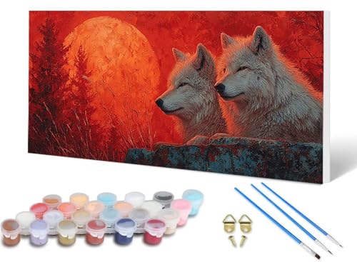 Malen Nach Zahlen Wolf Malen Nach Zahlen Erwachsene Mond 100X300CM, DIY Paint by Numbers Bastelset Erwachsene Anfänger mit 3 Pinsel und Acrylfarben & Knitterfreie Leinwand für Wanddeko -lsy25065U Malen Nach Zahlen Wolf Malen Nach Zahlen Erwachsene Mond 100X300CM, DIY Paint by Numbers Bastelset Erwachsene Anfänger mit 3 Pinsel und Acrylfarben & Knitterfreie Leinwand für Wanddeko -lsy25065U von LUESUAYN