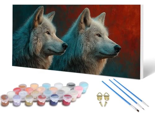 Malen Nach Zahlen Wolf Malen Nach Zahlen Erwachsene Tier 100X300CM, DIY Paint by Numbers Bastelset Erwachsene Anfänger mit 3 Pinsel und Acrylfarben & Knitterfreie Leinwand für Wanddeko -lsy2506WL Malen Nach Zahlen Wolf Malen Nach Zahlen Erwachsene Tier 100X300CM, DIY Paint by Numbers Bastelset Erwachsene Anfänger mit 3 Pinsel und Acrylfarben & Knitterfreie Leinwand für Wanddeko -lsy2506WL von LUESUAYN