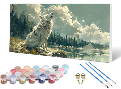 Malen Nach Zahlen Wolf Malen Nach Zahlen Erwachsene Wald 100 x 300 cm, DIY Paint by Numbers Bastelset Erwachsene Anfänger mit 3 Pinsel und Acrylfarben & Knitterfreie Leinwand für Wanddeko -lsy25064T Malen Nach Zahlen Wolf Malen Nach Zahlen Erwachsene Wald 100 x 300 cm, DIY Paint by Numbers Bastelset Erwachsene Anfänger mit 3 Pinsel und Acrylfarben & Knitterfreie Leinwand für Wanddeko -lsy25064T von LUESUAYN