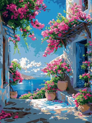 Ozean Diamond Painting XXL Landschaft Crystal Art, Diamond Painting Eckige Steine Basteln Erwachsene DIY Stickerei Kreuzstich Bastelset für Wanddeko, Zimmer Deko, Geschenke (20 * 30cm) -2502y2K von LUESUAYN