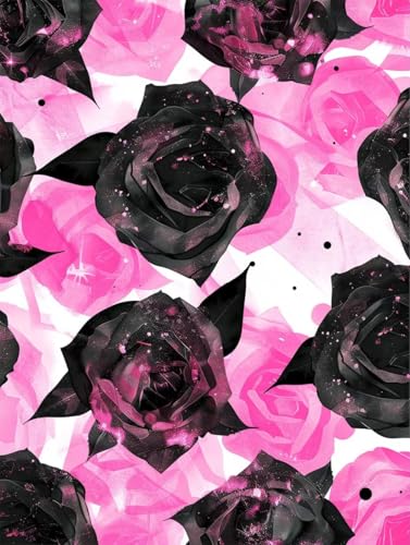 Pilz Diamond Painting XXL Blume Crystal Art, Diamond Painting Eckige Steine Basteln Erwachsene Anfänger 5D DIY Stickerei Kreuzstich Bastelset für Wanddeko, Zimmer Deko, Geschenke 60x80cm -2502y1A von LUESUAYN