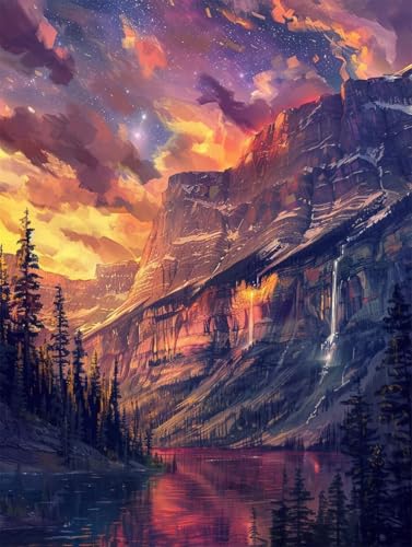 Sternenhimmel Diamond Painting XXL Berg Crystal Art, Diamond Painting Eckige Steine Basteln Erwachsene Anfänger DIY Stickerei Kreuzstich Bastelset für Wanddeko, Zimmer Deko, Geschenke 40x55cm -2502y2R Sternenhimmel Diamond Painting XXL Berg Crystal Art, Diamond Painting Eckige Steine Basteln Erwachsene Anfänger DIY Stickerei Kreuzstich Bastelset für Wanddeko, Zimmer Deko, Geschenke 40x55cm -2502y2R von LUESUAYN
