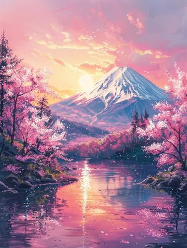 Vulkan Fuji Diamond Painting XXL Sonne Crystal Art, Diamond Painting Eckige Steine Basteln Erwachsene DIY Stickerei Kreuzstich Bastelset für Wanddeko, Zimmer Deko, Geschenke 40 x 55 cm -2502yMO Vulkan Fuji Diamond Painting XXL Sonne Crystal Art, Diamond Painting Eckige Steine Basteln Erwachsene DIY Stickerei Kreuzstich Bastelset für Wanddeko, Zimmer Deko, Geschenke 40 x 55 cm -2502yMO von LUESUAYN