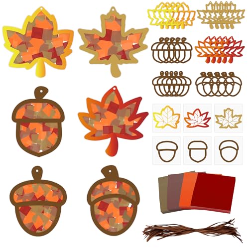 LUFEEMGA 30-teiliges Bastelset mit - und Ahornblatt-Motiv, zum Selbermachen mit Seidenpapier-Schild, Herbst-Party, Schulanfang, Klassenzimmer, Thanksgiving-Dekorationen LUFEEMGA 30-teiliges Bastelset mit - und Ahornblatt-Motiv, zum Selbermachen mit Seidenpapier-Schild, Herbst-Party, Schulanfang, Klassenzimmer, Thanksgiving-Dekorationen von LUFEEMGA