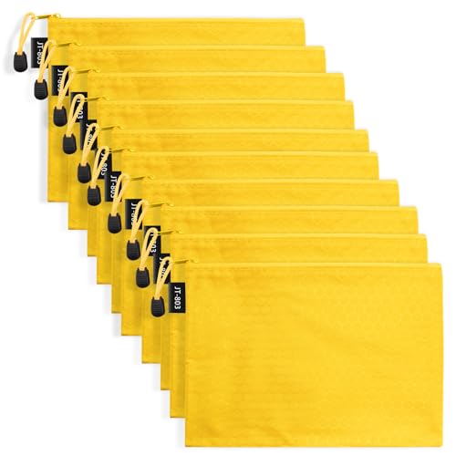 LUHIUMOYA A5-Stück Dokumententasche, Wasserdicht Dokumententasche mit Reißverschluss,Beutel für Papier, Dokumente, Datei, Kosmetika, Hausaufgaben（Gelb） von LUHIUMOYA