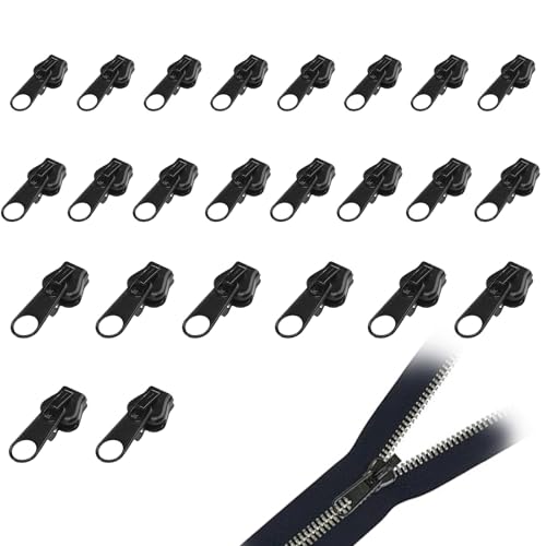 LUHOCIY 24 Stück Universal Reißverschluss Zipper, Endlosreißverschluss mit Zipper, Geeignet für Eine Vielzahl von Reißverschlussgrößen, Langlebig und Haltbar LUHOCIY 24 Stück Universal Reißverschluss Zipper, Endlosreißverschluss mit Zipper, Geeignet für Eine Vielzahl von Reißverschlussgrößen, Langlebig und Haltbar von LUHOCIY
