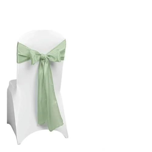 10/50 Stück Satin-Stuhlschleifen, Schärpen, Hochzeit, Stuhlknoten, Bänder für Party, Event, Hotel, Bankett, Zubehör, Heimdekoration, Salbeigrün, 10 Stück 10/50 Stück Satin-Stuhlschleifen, Schärpen, Hochzeit, Stuhlknoten, Bänder für Party, Event, Hotel, Bankett, Zubehör, Heimdekoration, Salbeigrün, 10 Stück von LUHYSU
