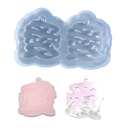 Doppel-Love-Wort-Schlüsselanhänger-Silikonform mit Loch, Ohrringe, Anhänger, handgefertigte Form, Valentinstag, Geburtstag, Geschenk, Schmuck, Ohrringe, Formen für Epoxidharz Doppel-Love-Wort-Schlüsselanhänger-Silikonform mit Loch, Ohrringe, Anhänger, handgefertigte Form, Valentinstag, Geburtstag, Geschenk, Schmuck, Ohrringe, Formen für Epoxidharz von LUJIAXI