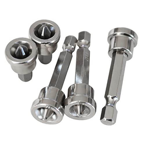 LUJIAXI 5 Stück Multifunktionale magnetische Positionierungsschraubendreher-Bits, Anti-Rutsch-Bohrer, geeignet für Gipskartonplatten, Trockenbau von LUJIAXI