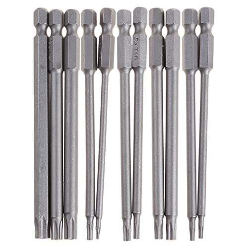 LUJIAXI Hohl-Bit-Set, manipulationssicher, 11/12-teilig, Sicherheitsbohrer-Set, Schraubendreher, flach, für Kopf, 6,35 mm (1/4 Zoll) von LUJIAXI