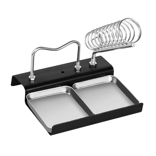 LUJIAXI Stabiler und Metall-Lötkolbenständer Doppel-Lötkolbenhalter für Leiterplatten-Wartung und Reparatur von LUJIAXI