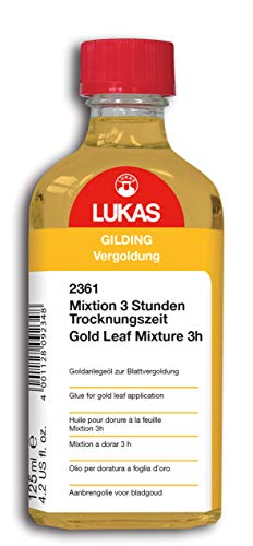 125 ml Flasche Vergolder - Mixtion bzw. Anlege l zum Anlegen von Blattgold und Schlagmetall - ca. 3h Trocknungszeit von LUKAS