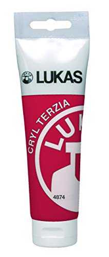 LUKAS CRYL TERZIA 125 ml - Acrylfarbe in Studien-Qualität - Farbton Kadmiumrot dunkel (imit.) von LUKAS