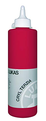 LUKAS CRYL TERZIA 500 ml - Acrylfarbe in Studien-Qualität - Farbton Kadmiumrot dunkel (imit.) von LUKAS
