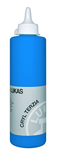 LUKAS CRYL TERZIA 500 ml - Acrylfarbe in Studien-Qualität - Farbton Primär-Blau von LUKAS