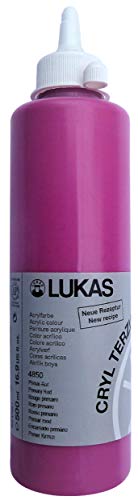 LUKAS CRYL TERZIA 500 ml - Acrylfarbe in Studien-Qualität - Farbton Primär-Rot von LUKAS