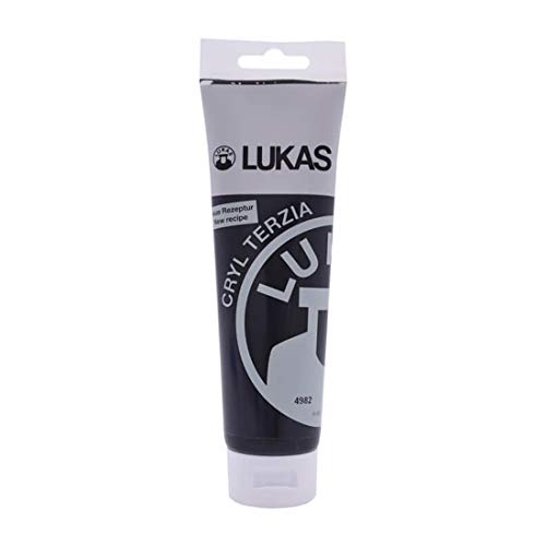 LUKAS CRYL TERZIA Acrylfarbe in Studien-Qualität, Elfenbeinschwarz, 125 ml von LUKAS