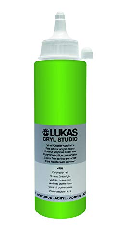 LUKAS Cryl Studio 250 ml, Acrylfarbe in Premium-Qualität, Chromgrün hell, Vert Chrome von LUKAS