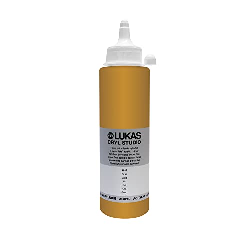 LUKAS Cryl Studio 250 ml, Acrylfarbe in Premium-Qualität, Gold von LUKAS