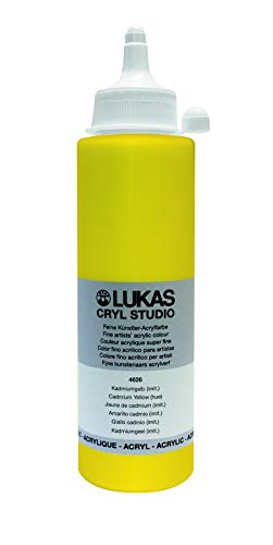 LUKAS Cryl Studio 250 ml, Acrylfarbe in Premium-Qualität, Kadmiumgelb (imit.) von LUKAS
