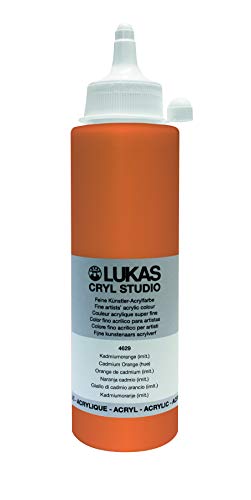 LUKAS Cryl Studio 250 ml, Acrylfarbe in Premium-Qualität, Kadmiumorange (imit.) von LUKAS